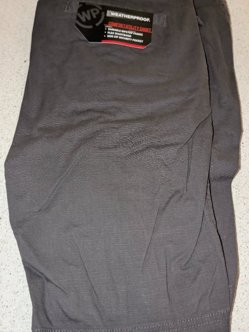 NEW w/Tags-Weatherproof Mens Comfort Utility Shorts w/Flex Waistband&Side Pocket
